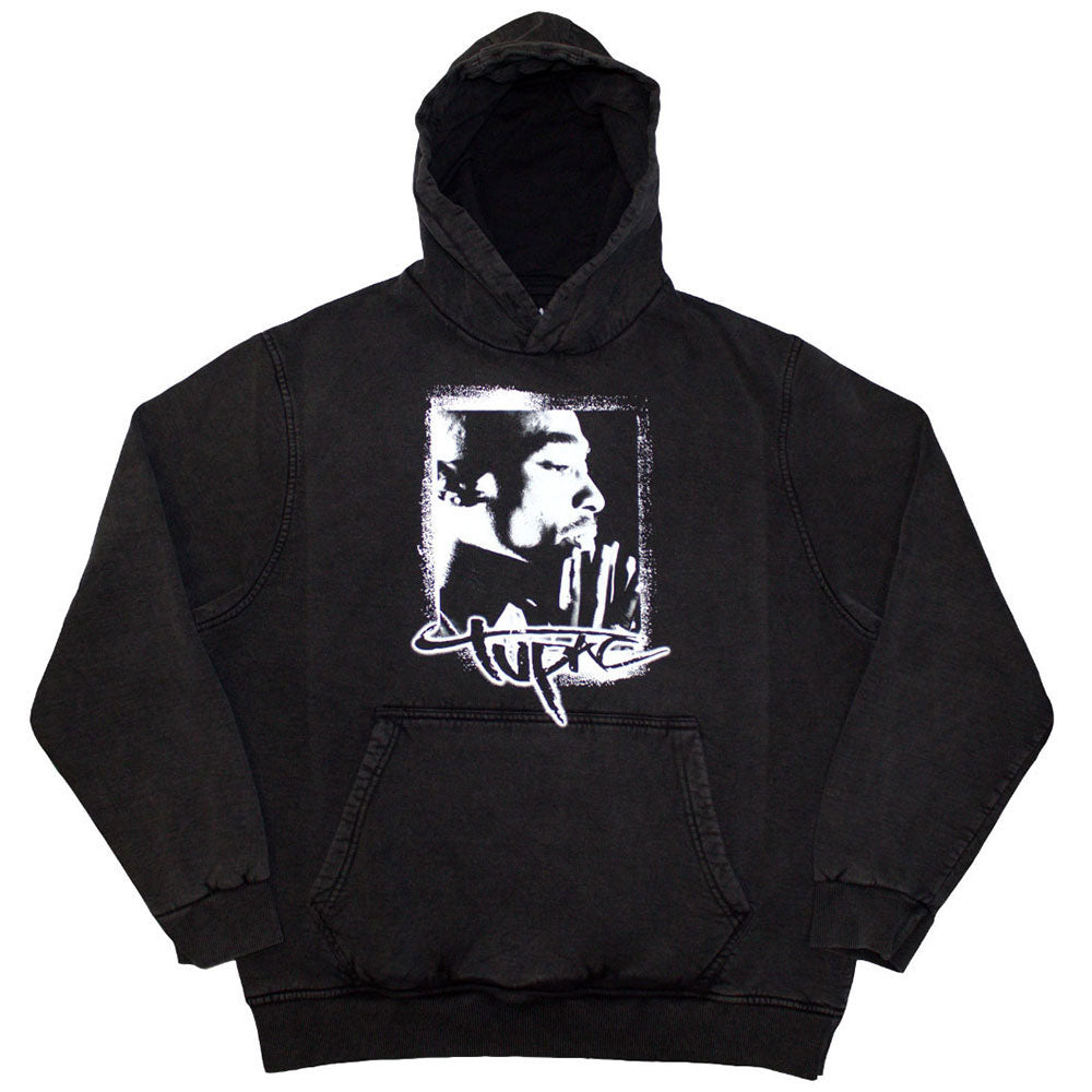 Tupac Stone Wash Pullover Hoodie: Spray Photo