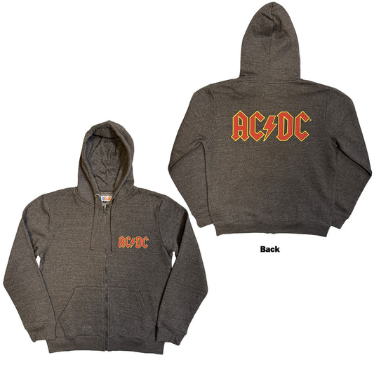 AC/DC Zipped Hoodie: Logo