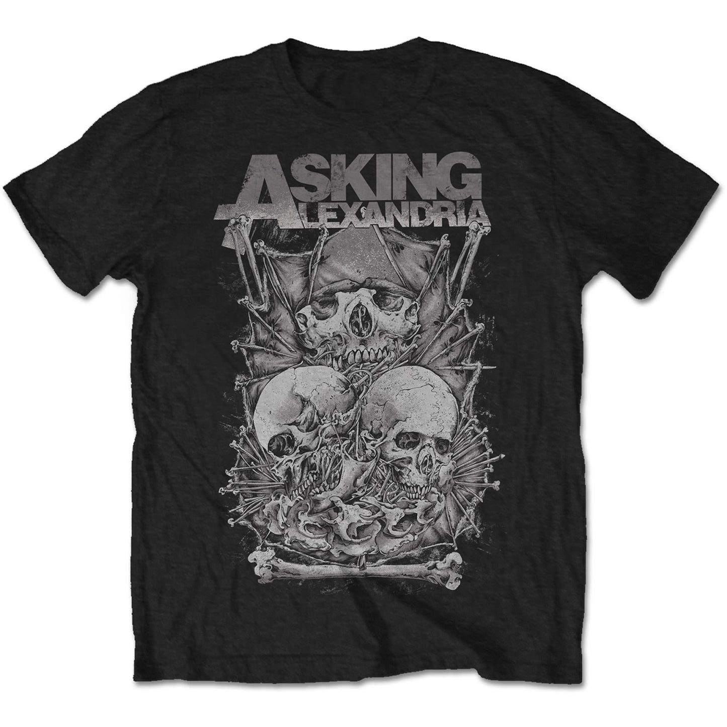 Asking Alexandria T-Shirt: Skull Stack