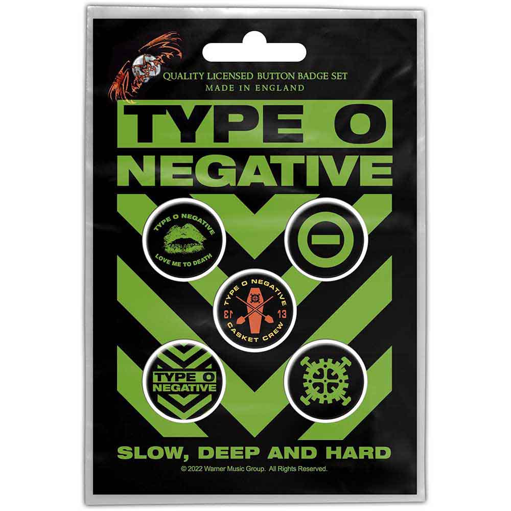 Type O Negative Badge: Slow Deep & Hard