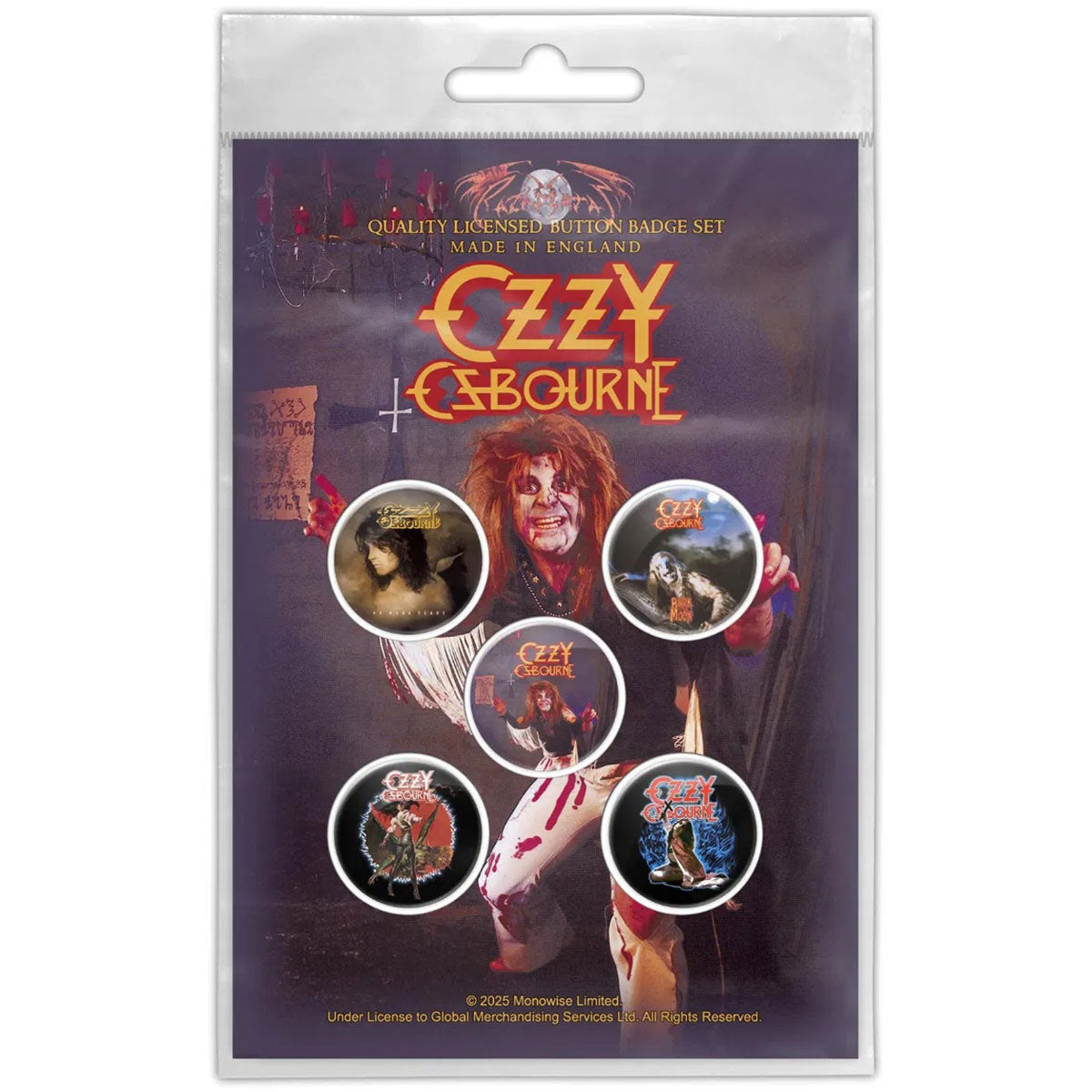 Ozzy Osbourne Badge: Diary Of A Madman