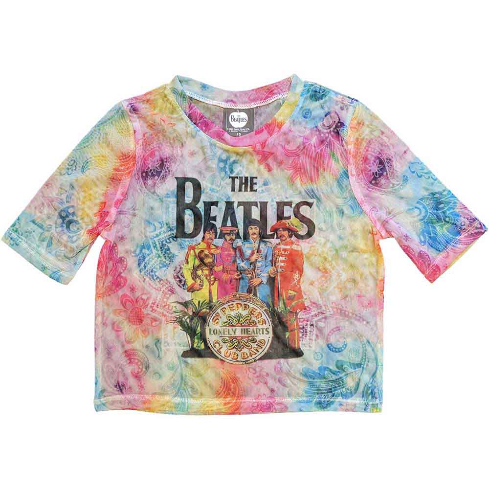 The Beatles Ladies Crop Top: Sgt Pepper