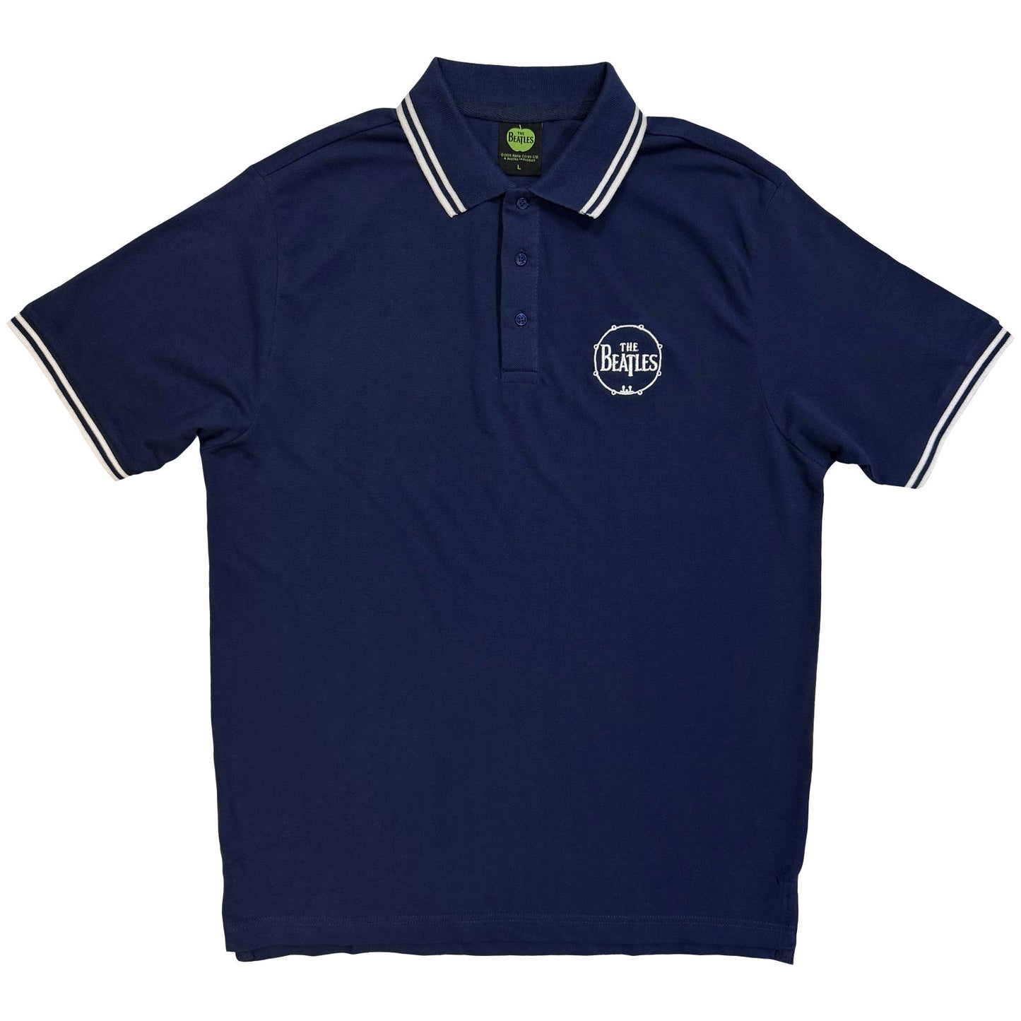 The Beatles Polo Shirt: Drum Logo