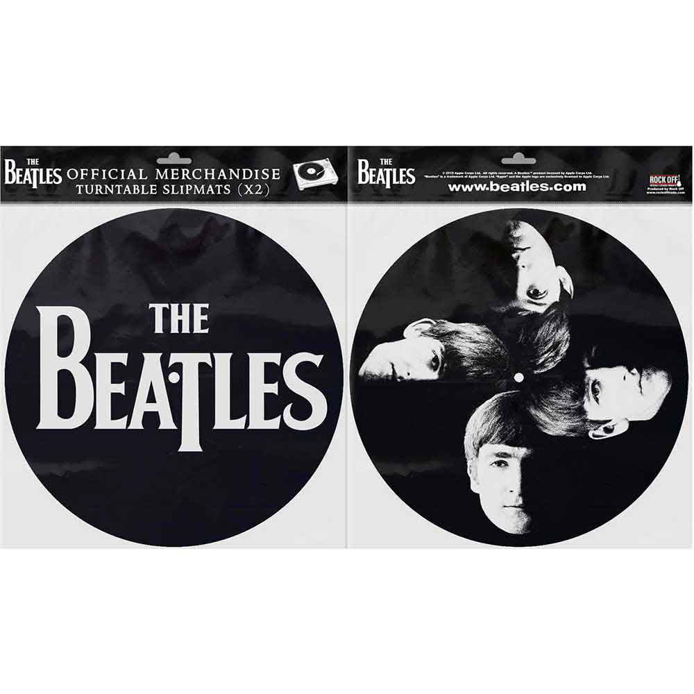 The Beatles Turntable Slipmat Set: Drop T Logo & Faces