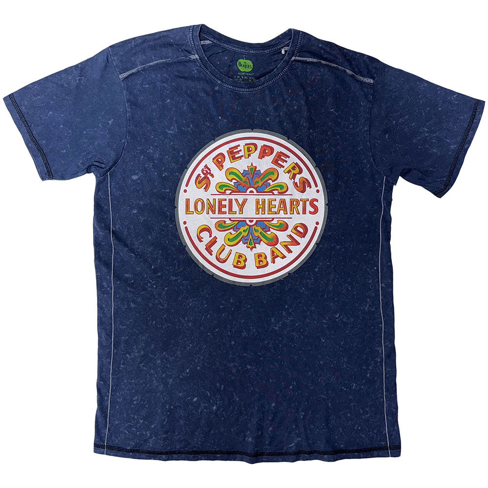 The Beatles T-Shirt: Sgt Pepper Drum Snow Wash