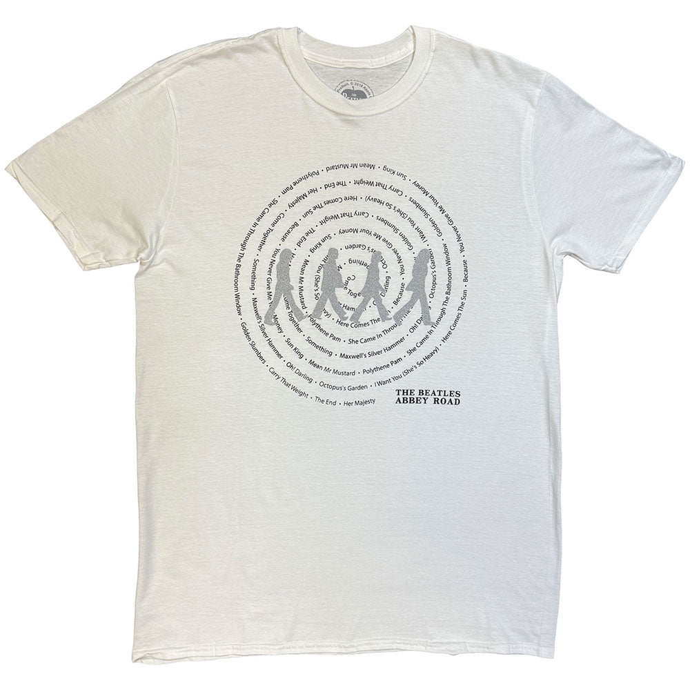 The Beatles T-Shirt: Abbey Road Songs Swirl Foiled