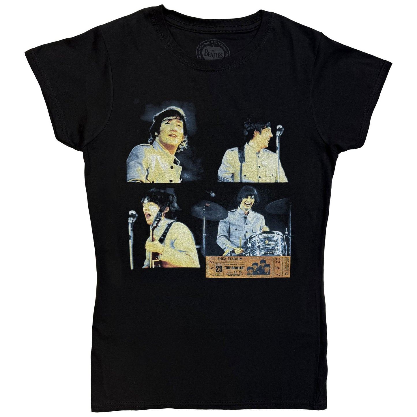 The Beatles Ladies T-Shirt: Shea Stadium Shots