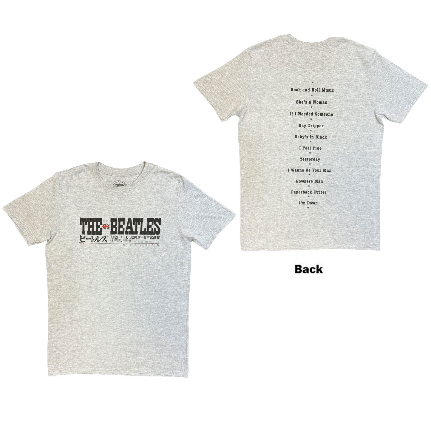 The Beatles T-Shirt: Budokan Set List
