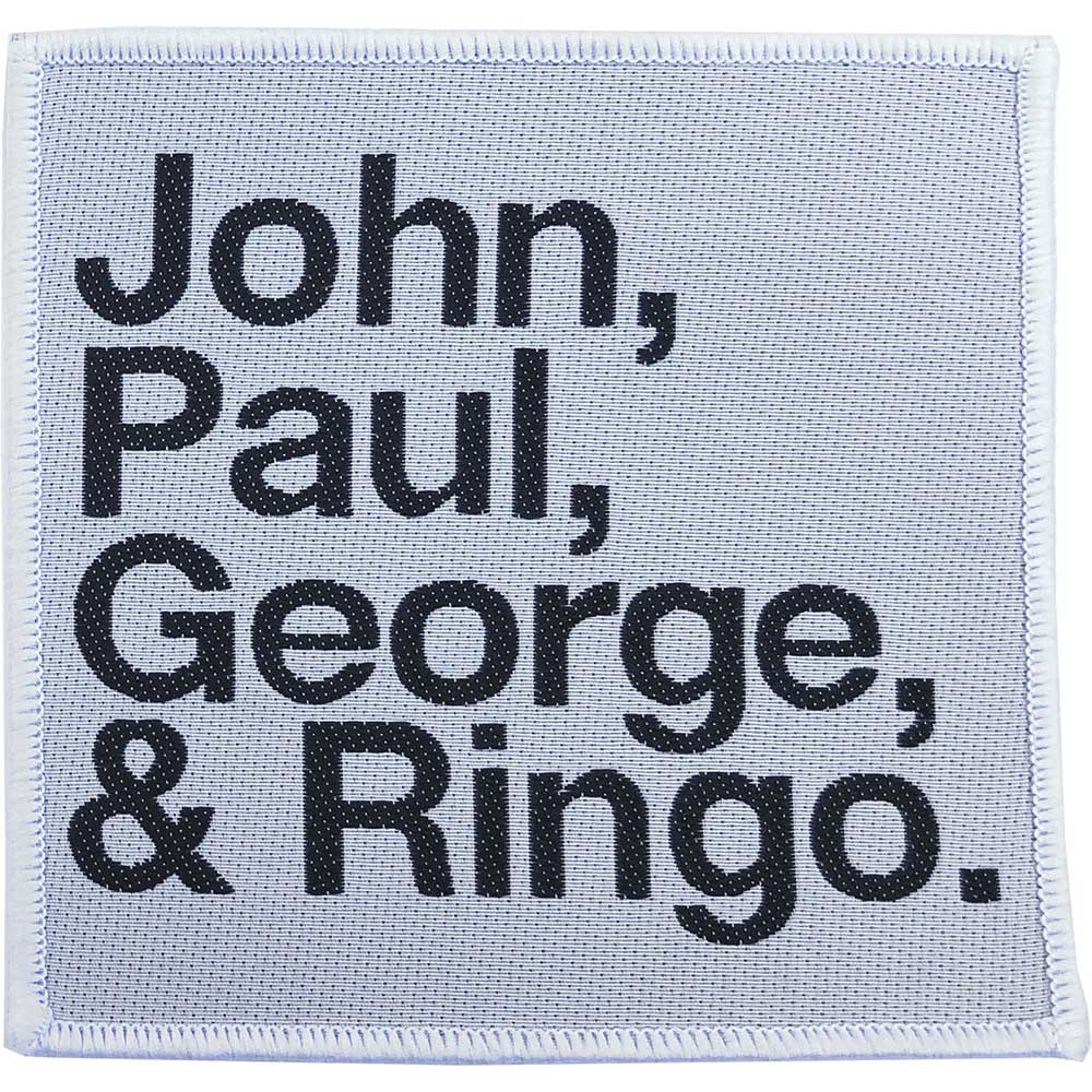 The Beatles Patch: John Paul George Ringo Black on White
