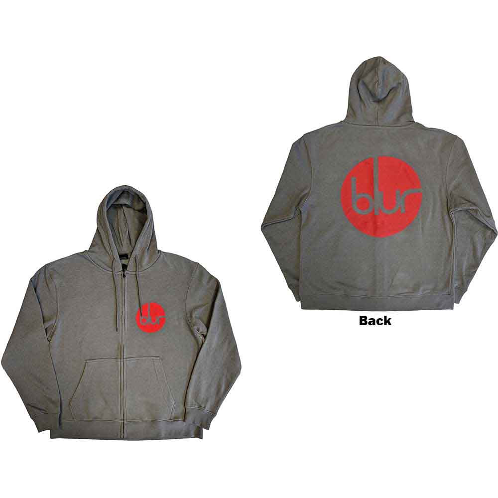 Blur Zipped Hoodie: Circle Logo
