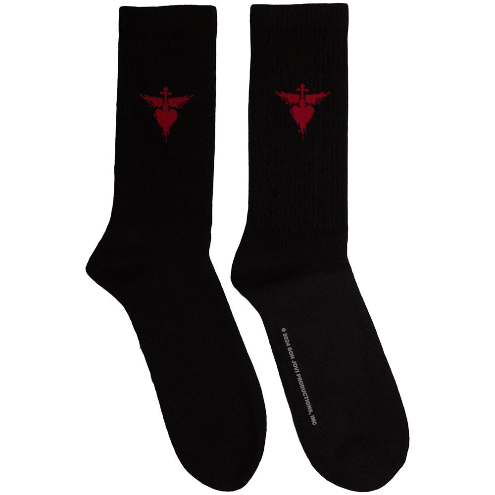 Bon Jovi Terry Socks: Dagger Heart