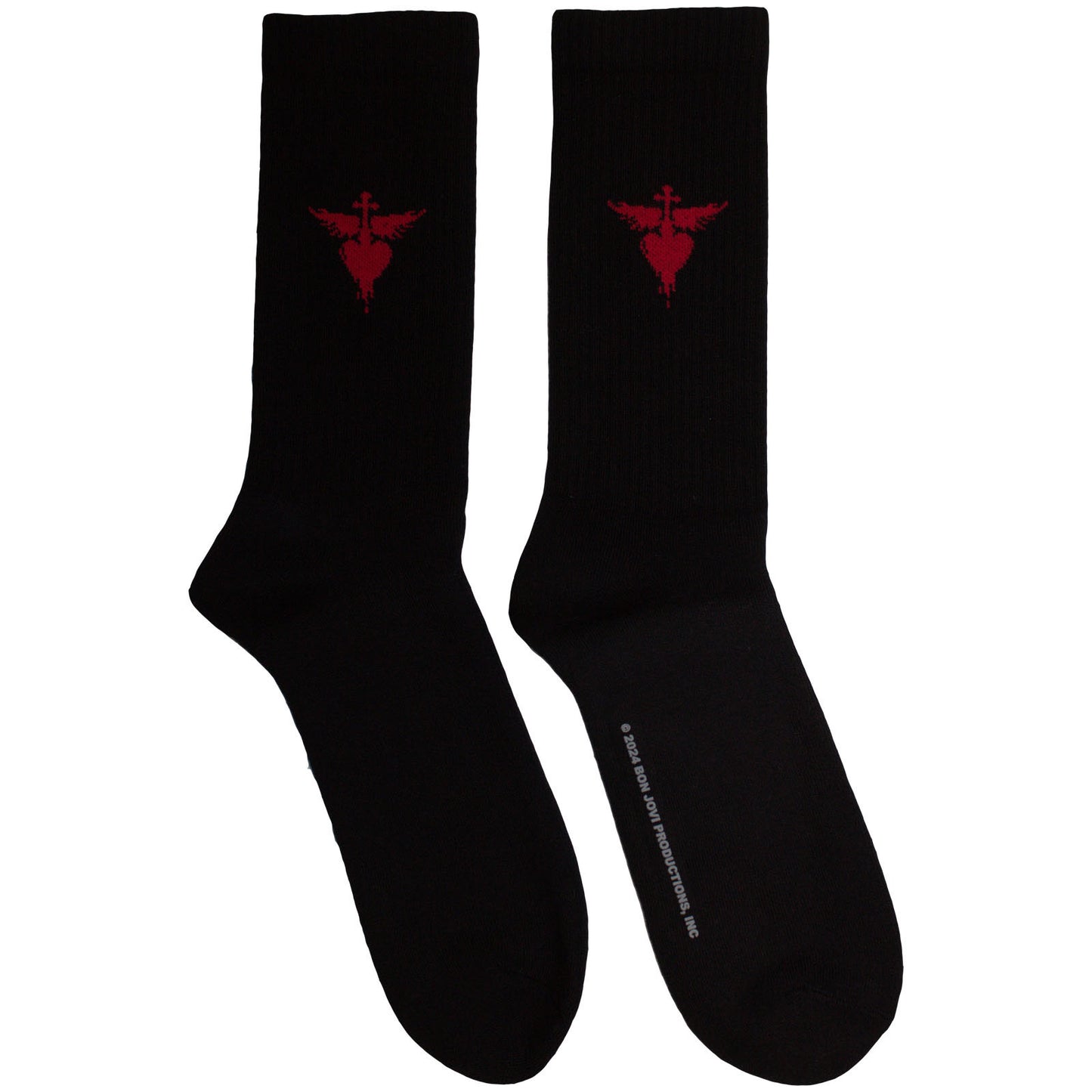 Bon Jovi Terry Socks: Dagger Heart