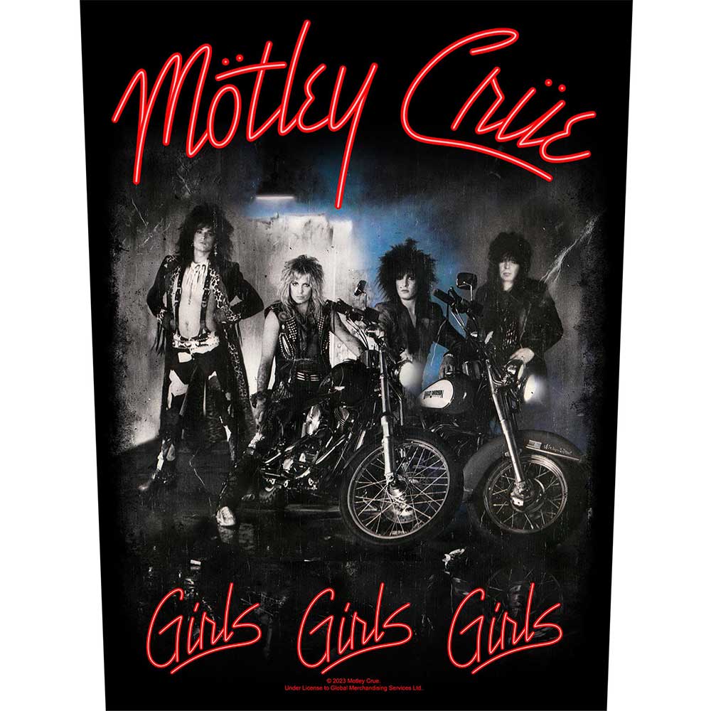 Motley Crue Back Patch: Girls Girls Girls