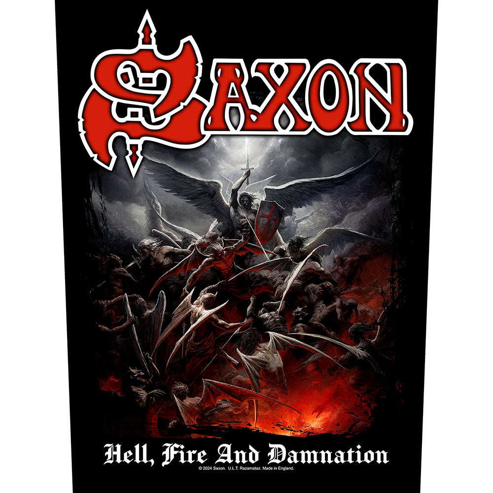 Saxon Back Patch: Hell Fire And Damnation