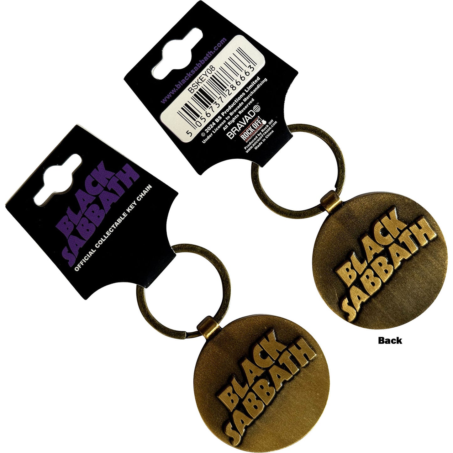 Black Sabbath Keychain: 3D Wavy Logo