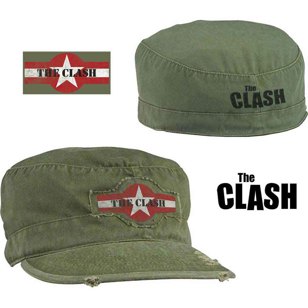 The Clash Distressed Military Cap: Star Logo