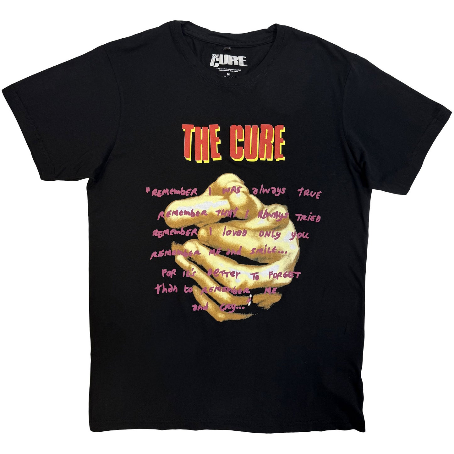 The Cure Carbon T-Shirt: Praying Hands Treasure Lyric