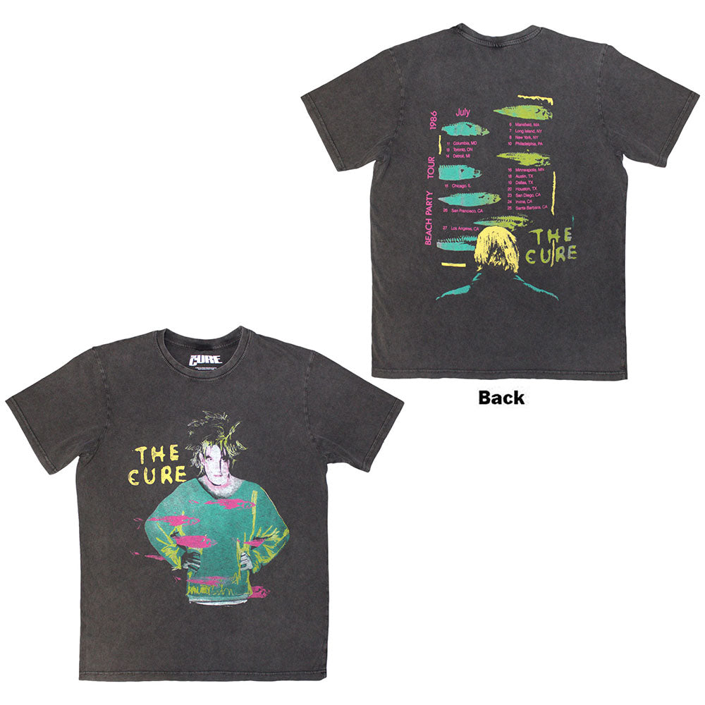 The Cure Stone Wash T-Shirt: Beach Party Tour '86