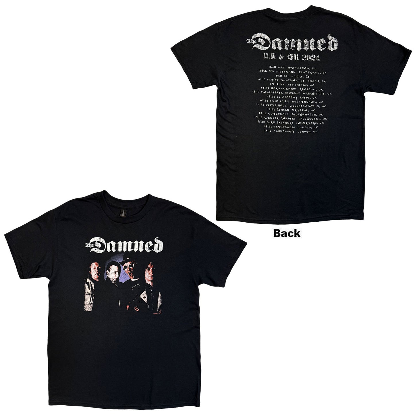 The Damned T-Shirt: Photo UK & EU Tour 24