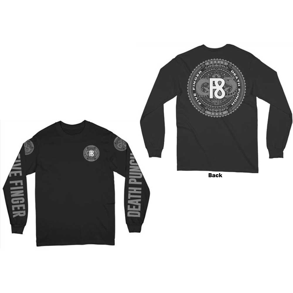 Five Finger Death Punch Long Sleeve T-Shirt: F8 World Tour 2020