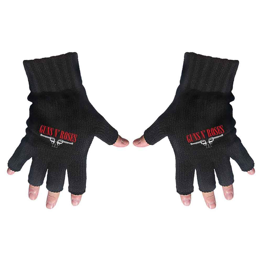 Guns N' Roses Gloves: Logo & Pistols