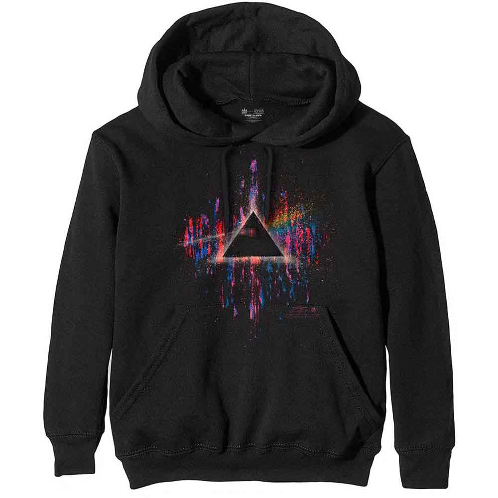 Pink Floyd Pullover Hoodie: Dark Side of the Moon Pink Splatter