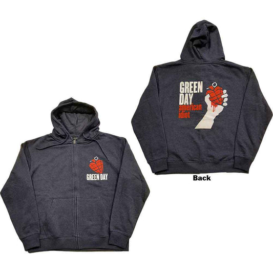 Green Day Zipped Hoodie: American Idiot