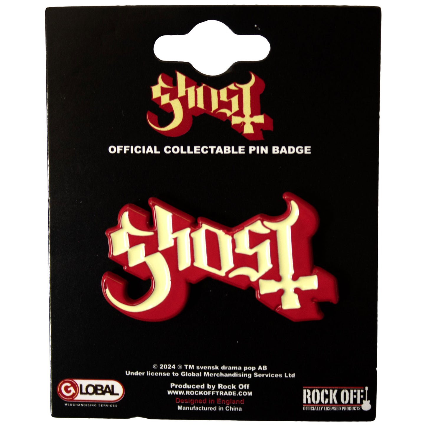 Ghost Badge: Logo Red Shadow