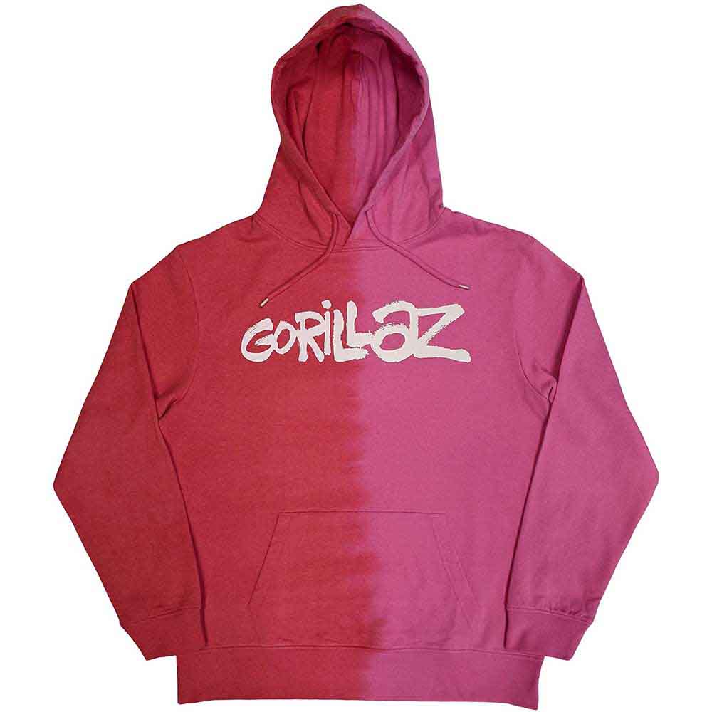 Gorillaz Pullover Hoodie: Two-Tone Brush Logo