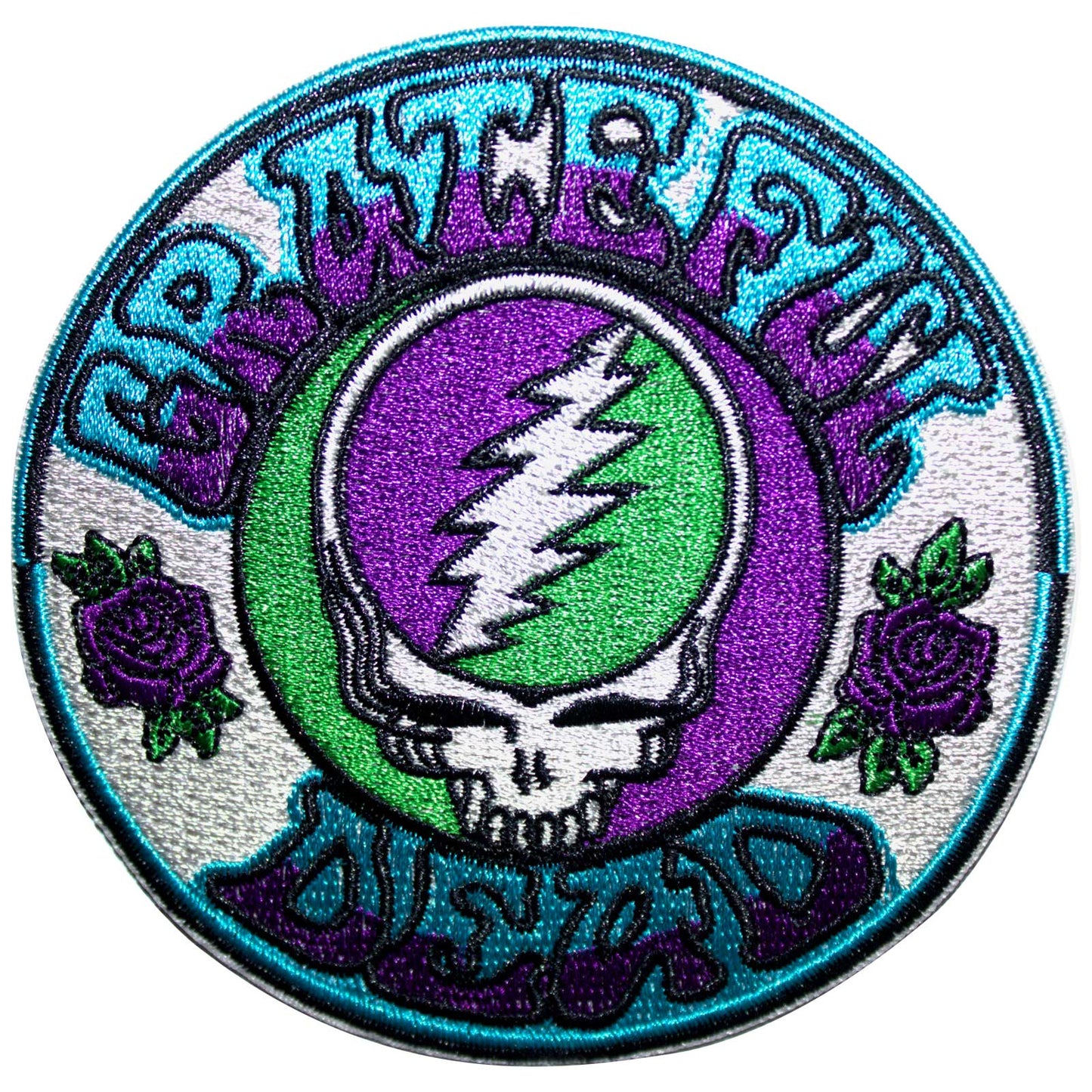 Grateful Dead Patch: Steal Your Face Purple/Green