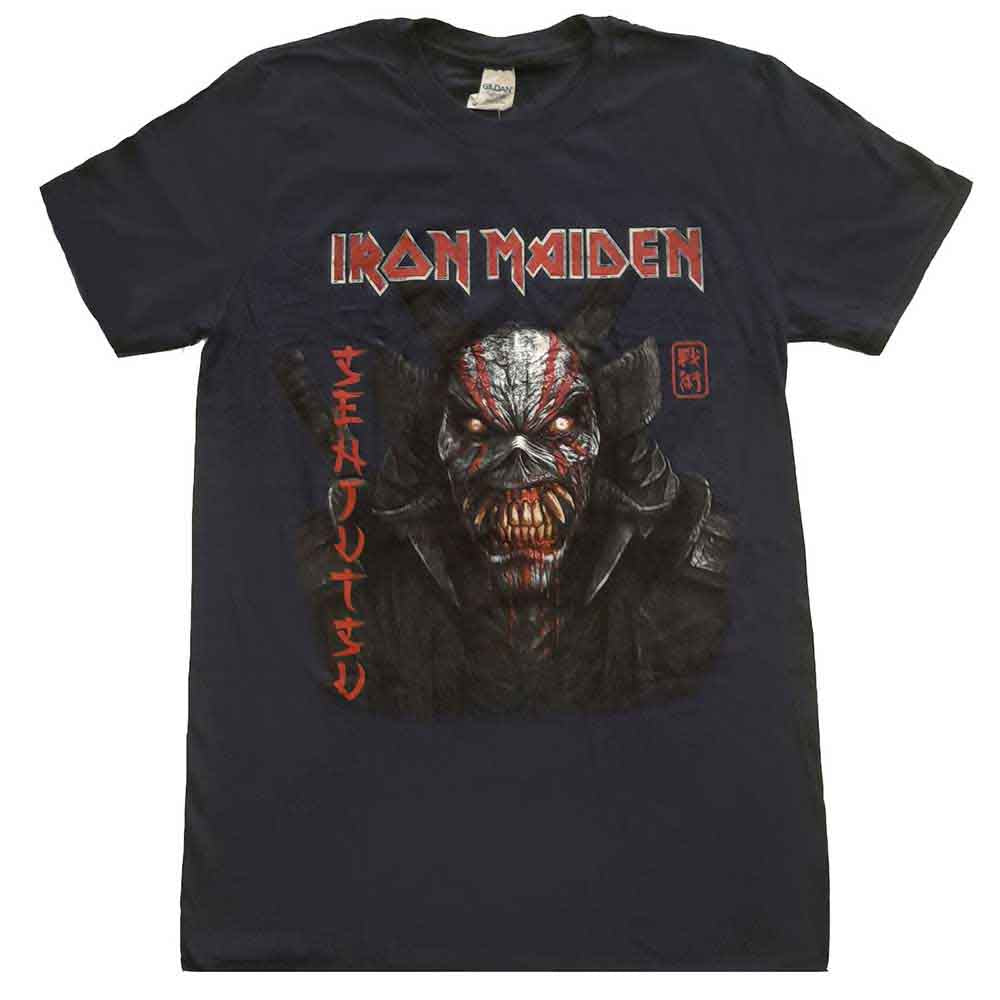 Iron Maiden T-Shirt: Senjutsu Back Cover Vertical Logo