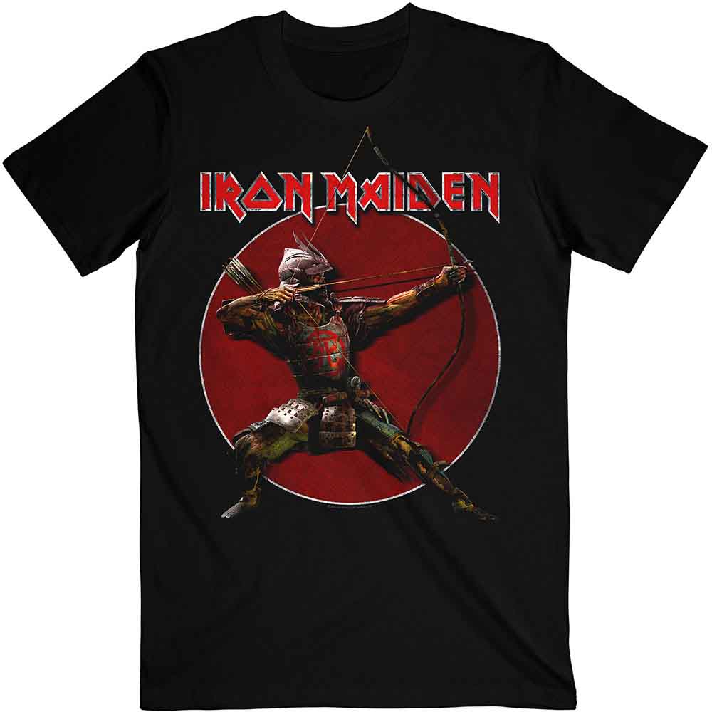 Iron Maiden T-Shirt: Senjutsu Eddie Archer Red Circle
