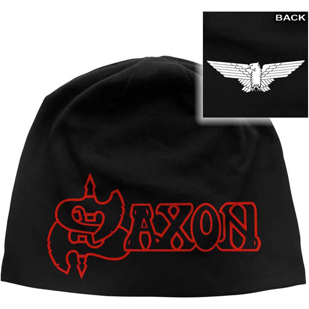 Saxon Beanie Hat: Logo & Eagle