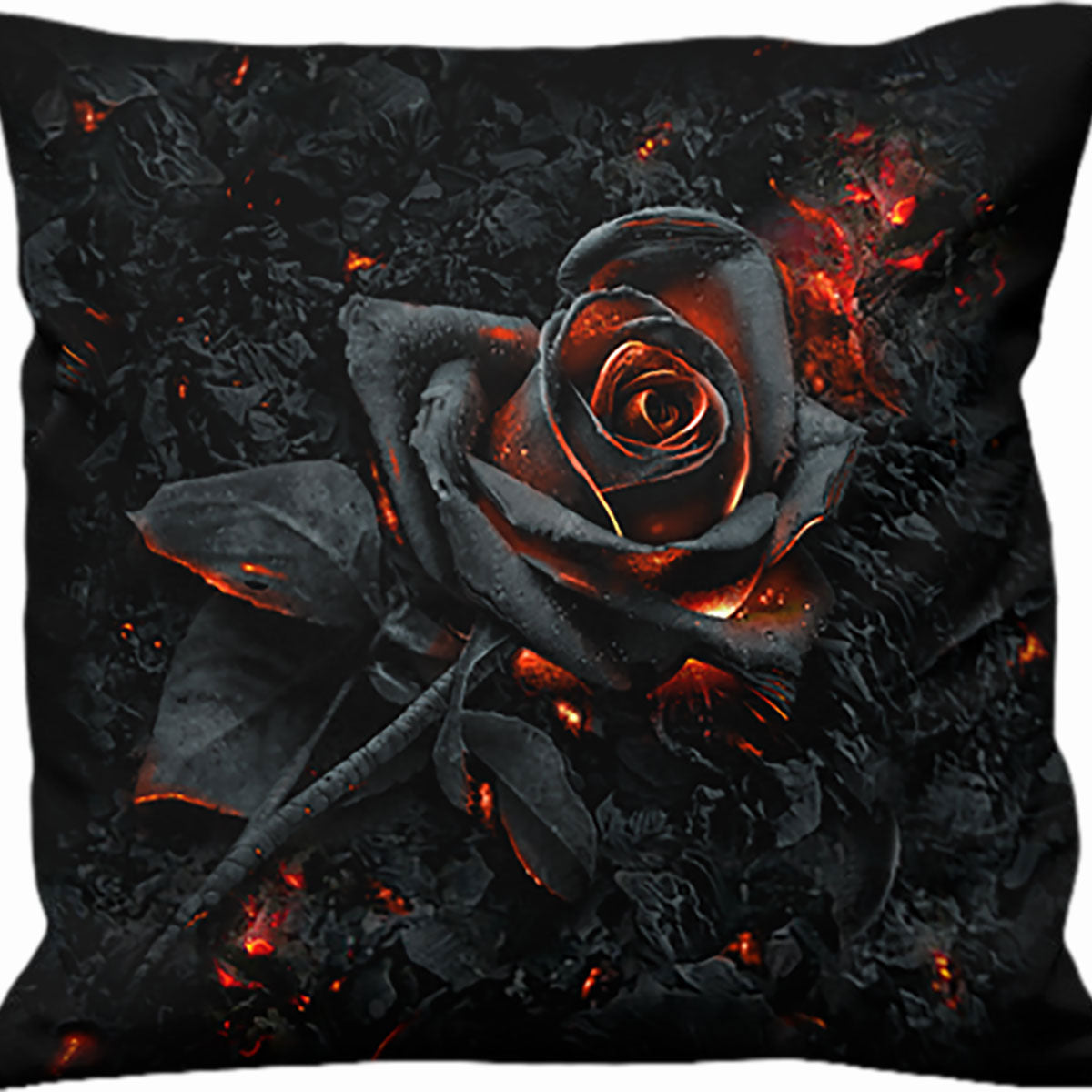 Spiral Square Cushion: Burnt Rose