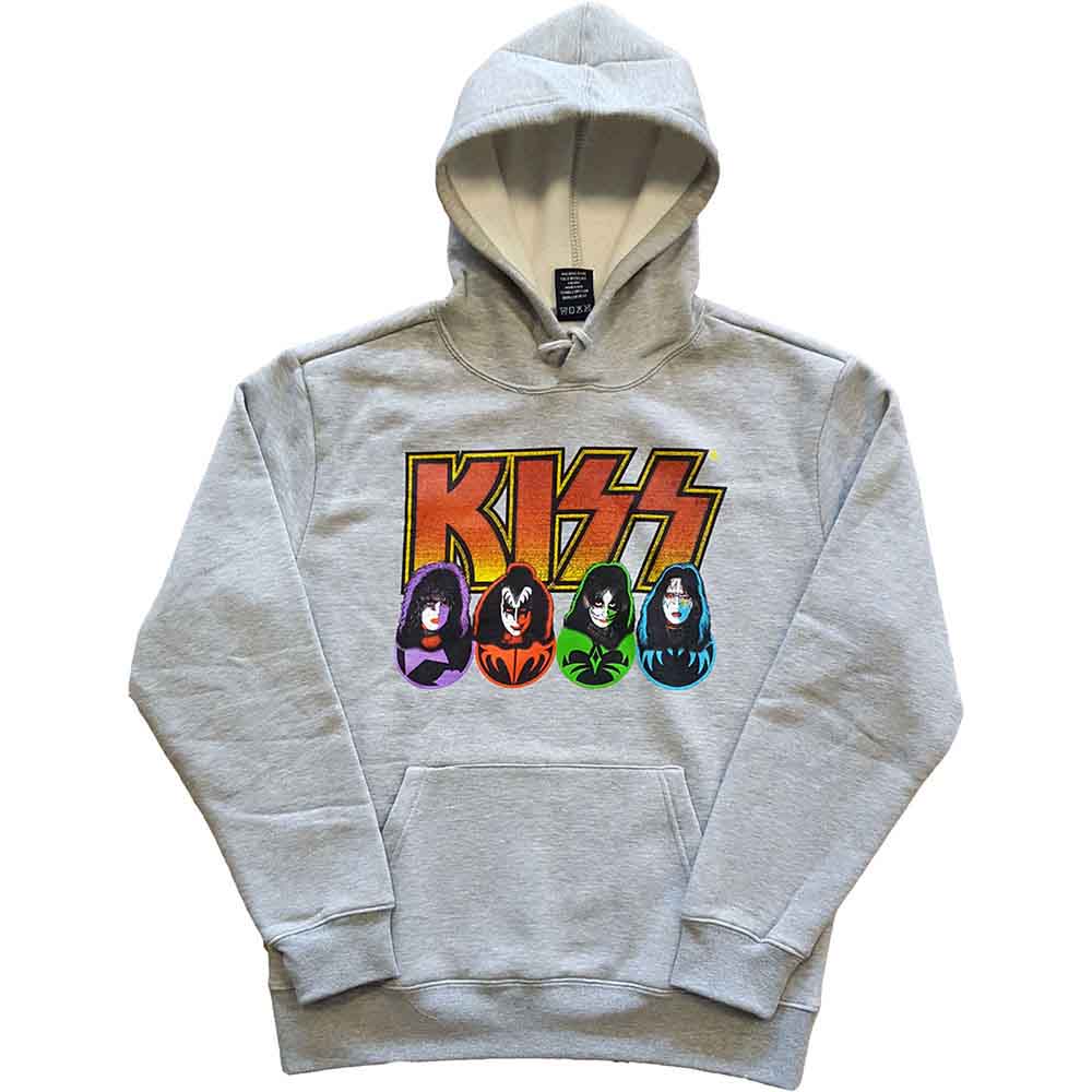 KISS Pullover Hoodie: Logo Faces & Icons