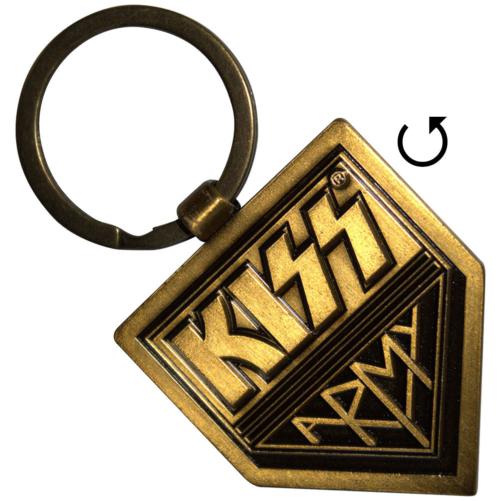 KISS Keychain: Gold Army Pennant