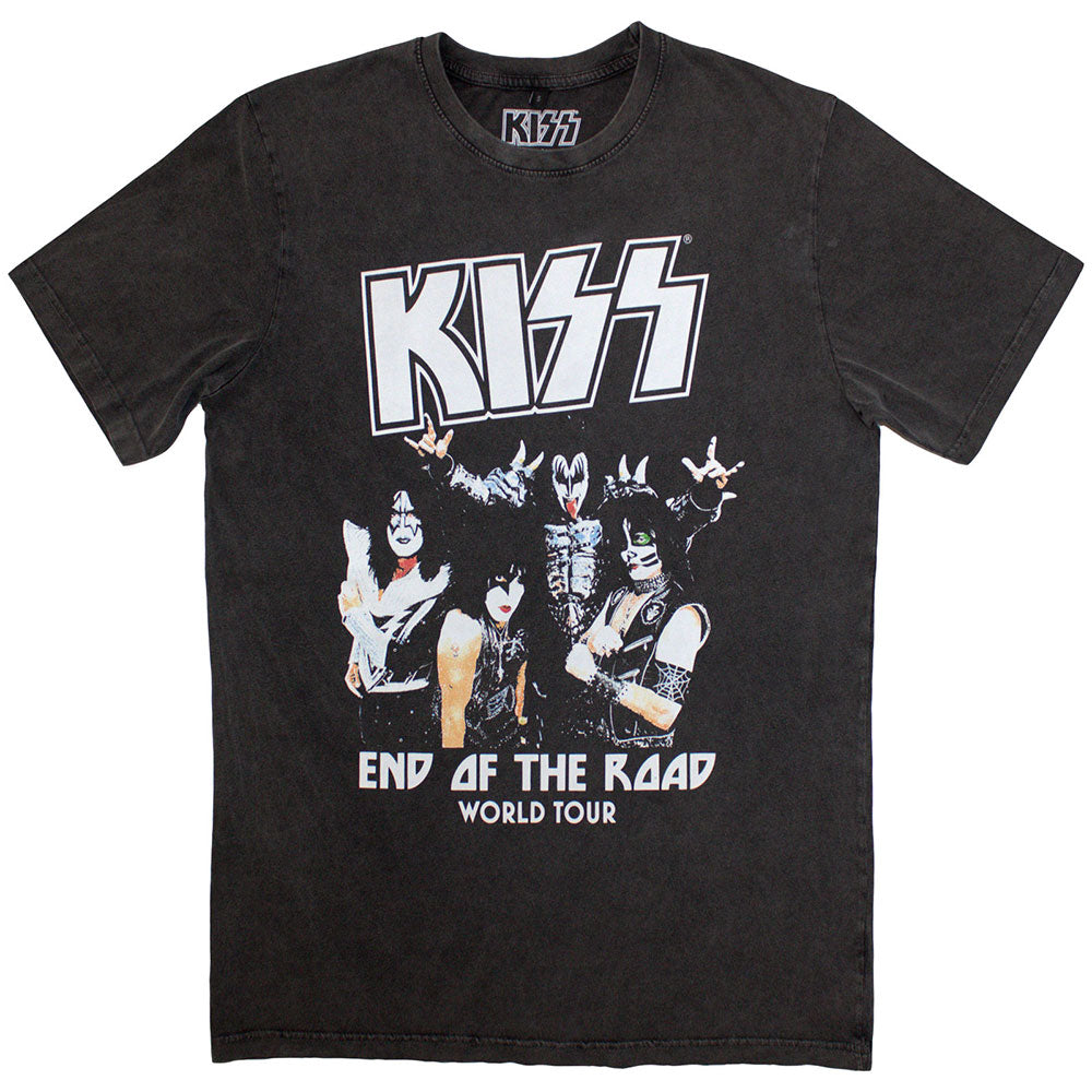 KISS Stone Wash T-Shirt: End Of The Road World Tour