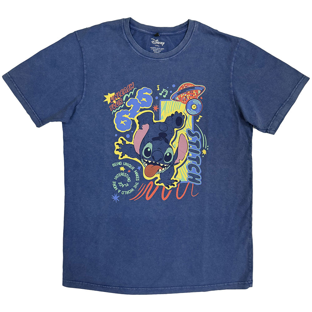 Disney Stone Wash T-Shirt: Lilo & Stitch 626 Handstand