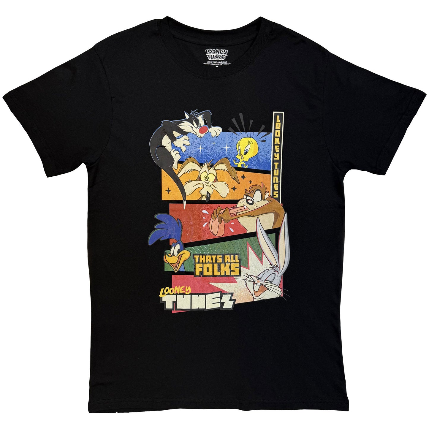 Looney Tunes T-Shirt: That's All Folks Block Graphic