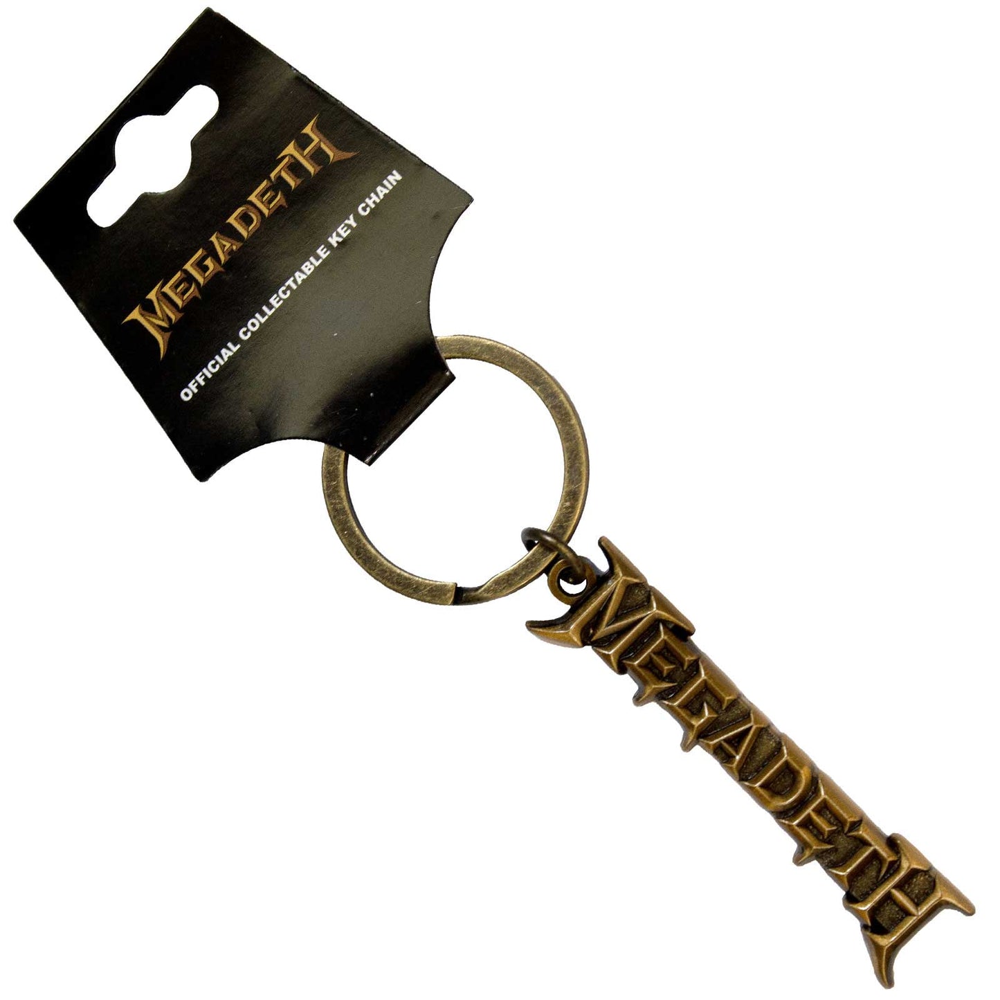 Megadeth Keychain: Gold Logo v2