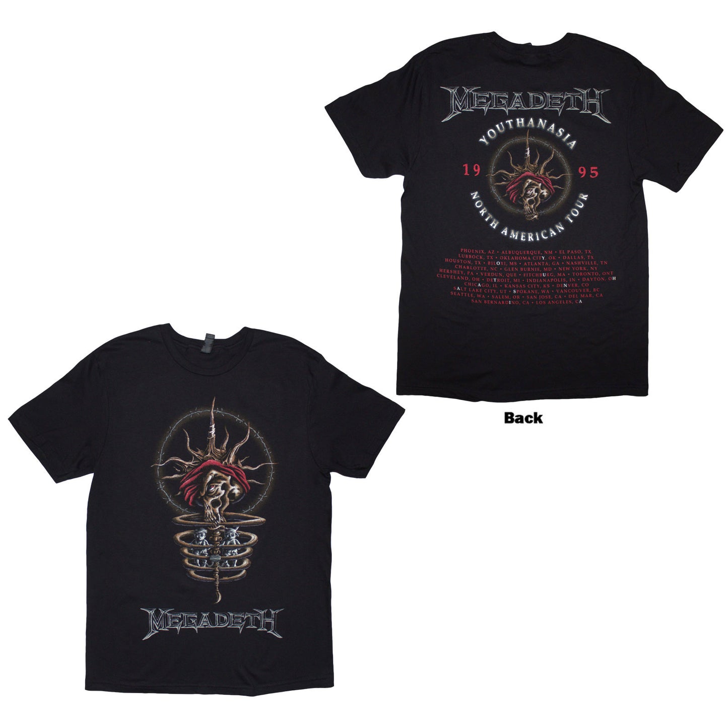 Megadeth T-Shirt: Youthanasia 1995 North American Tour