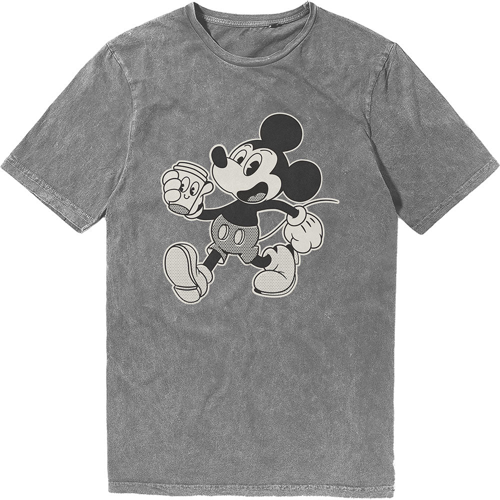 Disney Stone Wash T-Shirt: Mickey Vintage Walk