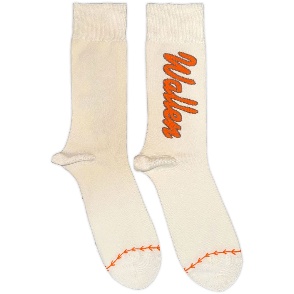 Morgan Wallen Socks: Orange Logo Baseball