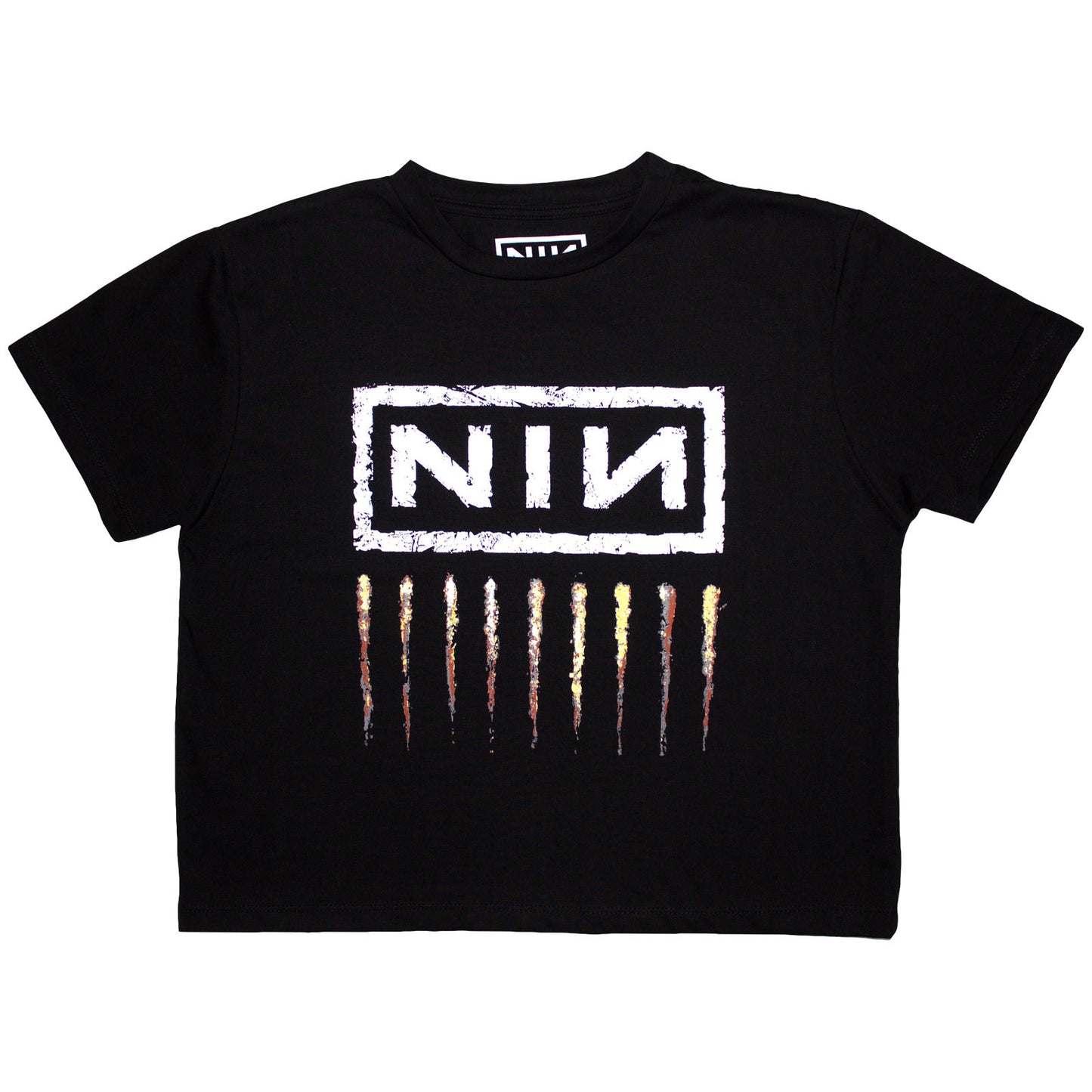 Nine Inch Nails Ladies Crop Top: Downward Spiral