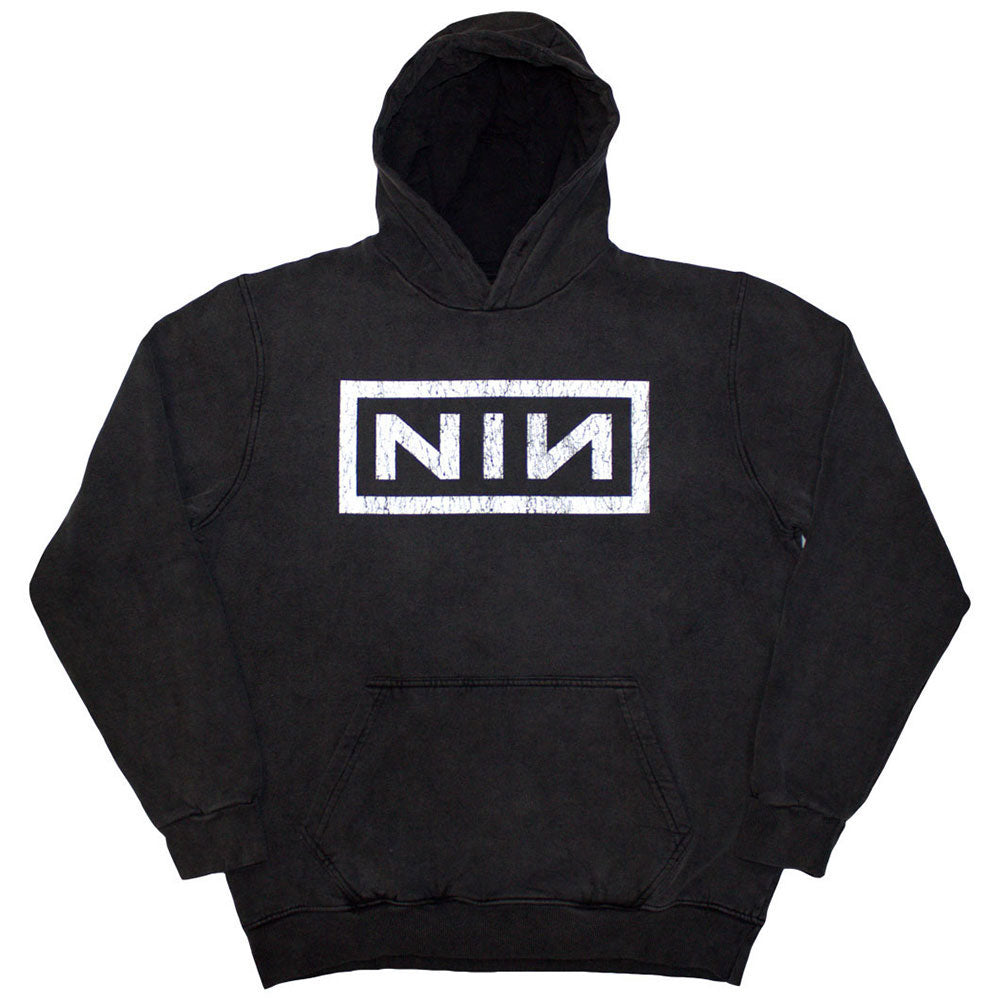 Nine Inch Nails Stone Wash Pullover Hoodie: Classic Logo