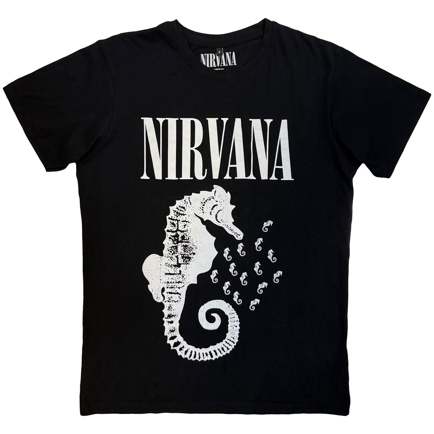 Nirvana Carbon T-Shirt: Seahorse & Logo Mono