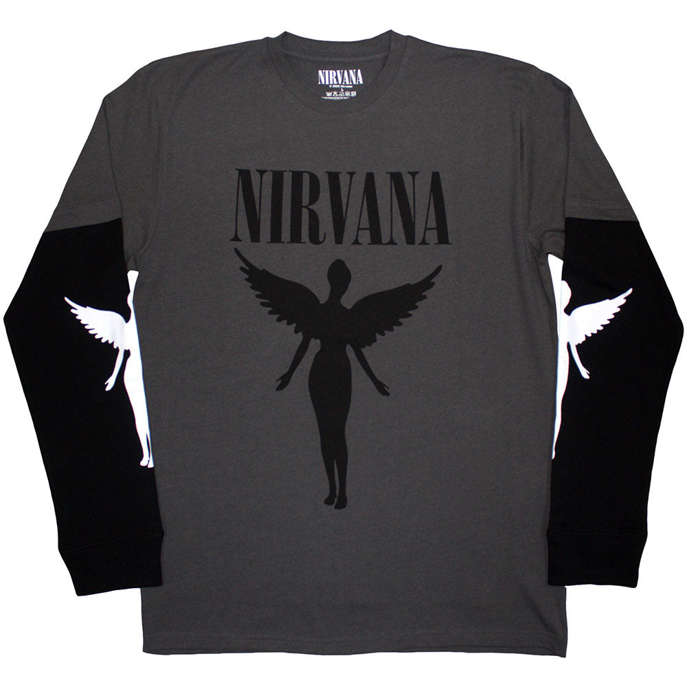 Nirvana Layered Long Sleeve T-Shirt: In Utero Mono