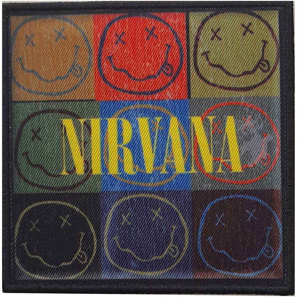 Nirvana Patch: Distressed Happy Face Blocks
