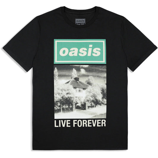 Oasis T-Shirt: Live Forever Single Cover