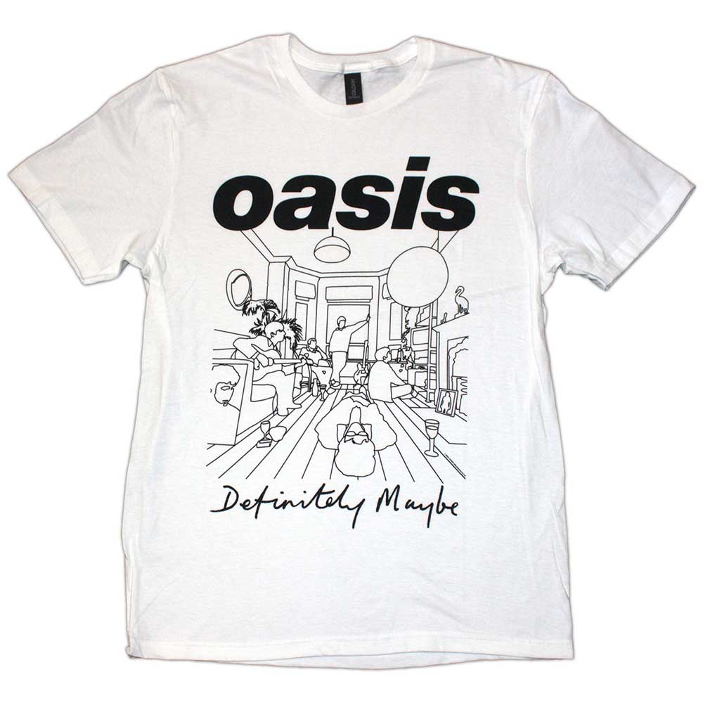 Oasis T-Shirt: Definitely Maybe Line Drawing